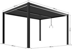 Esti&Esta Pergola Luxe 3X4M Antracyt