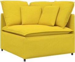 vidaXL Modułowy Narożnik Sofa Z Poduszkami Jasnożółty 100cm (4104455)