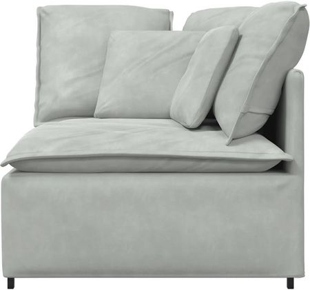 vidaXL Modułowy Narożnik Sofa Z Poduszkami Jasnoszary 100cm (4104459) - zdjęcie 2