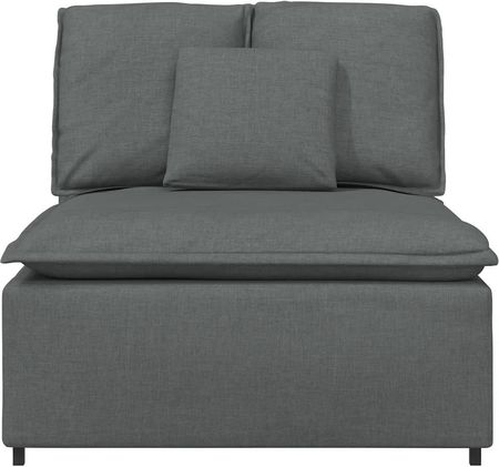vidaXL Modułowy Moduł Centralny Sofy Z Poduszkami Ciemnoszary 100cm (4104418) - zdjęcie 2