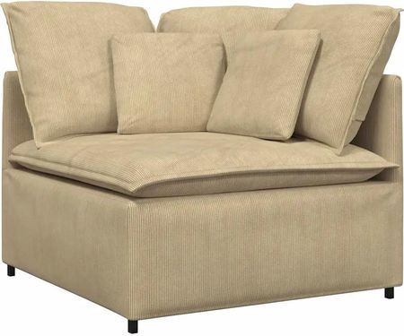 vidaXL Modułowy Narożnik Sofa Z Poduszkami Jasnozielony Szary 100cm (4104471)