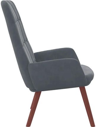 vidaXL Fotel Ciemnoszary Obity Aksamitem (4102633) - zdjęcie 2
