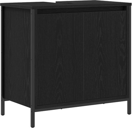 vidaXL Szafka Pod Umywalkę Łazienkową Czarna 60x34,5x60cm (861892)