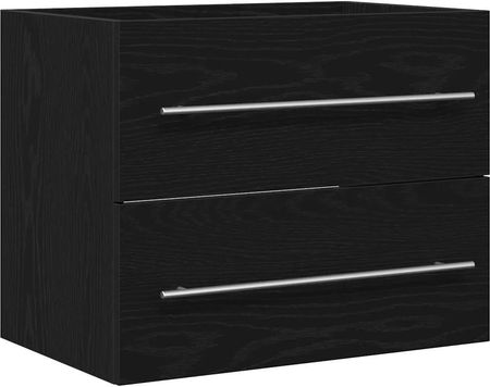 vidaXL Szafka Pod Umywalkę Czarny Dąb 60x38,5x48cm (862028)