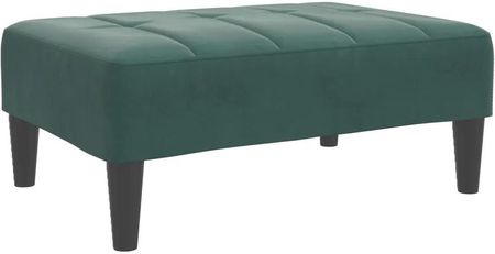 vidaXL Podnóżek Ciemnozielony 77x55x31 cm Aksamit (4007386)