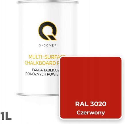 Q-Cover Do Ścian Pisania Kredą Czerwony Mat 1l - zdjęcie 4