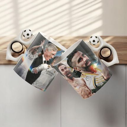 Kubek Piłkarski Carlo Ancelotti I Piłkarze Dla Fanów Real Madryt Kibica (KUB330BALLWH) - zdjęcie 4