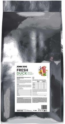 JohnDog Fresh Adult Kaczka Królik 12kg - zdjęcie 2