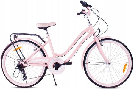 Sun Baby Rower Młodzieżowy Heart Bike 24 Cale Dla Dziewczynki Różowy - zdjęcie 3