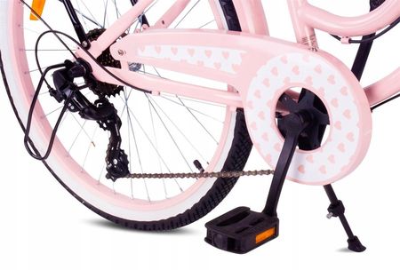 Sun Baby Rower Młodzieżowy Heart Bike 24 Cale Dla Dziewczynki Różowy - zdjęcie 6