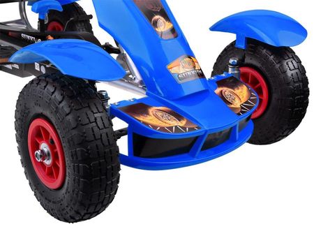 Jokomisiada Niebieski Sportowy Gokart Na Pedały Dla Dzieci 50Kg Pompowane Koła Sp0209 - zdjęcie 3