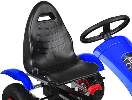 Jokomisiada Niebieski Sportowy Gokart Na Pedały Dla Dzieci 50Kg Pompowane Koła Sp0209 - zdjęcie 2