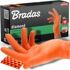 Zdjęcie Bradas Rękawice Nitrylowe 50szt. Diamond M 7-8 Ochronne Antypoślizgowe - Tykocin