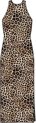 Sukienka damska Puma LEO LUXE SLIM AOP brązowa 63233987