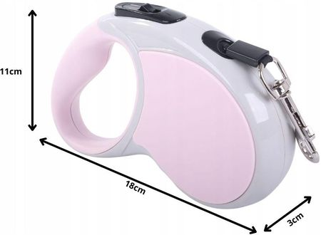 Smycz Automatyczna 5M Mocna Dla Psa Do 15Kg Z Blokadą Wytrzymała Długa - zdjęcie 4