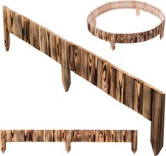 Kadax Płotek Drewniany Rollborder Ansjo 115x10cm Opalany 39972