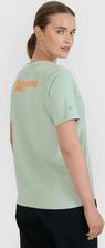Damski t-shirt z nadrukiem oversize 4F 4FWSS25TTSHF2238 - zielony