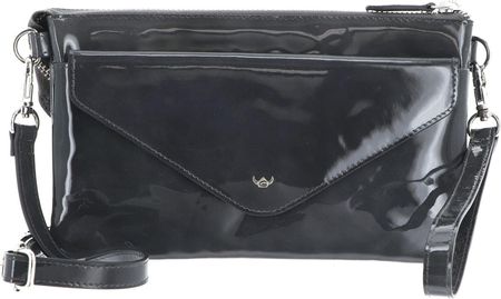 Złota kopertówka skórzana Carrara RFID Protect Minibag antracytowa antracytowa