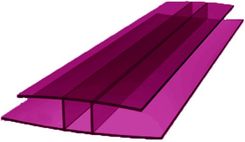 Zdjęcie H-profil łączący, do poliwęglanu - , : 4, , : 3000, : Bordowy - Pułtusk