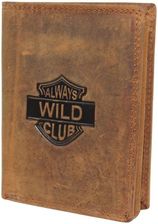 Zdjęcie Portfel Męski Skórzany ALWAYS WILD Skóra Licowa Duży Pionowy   RFID AW-N4-GHD/5398 BRĄZOWY 13 x 10 x 2 [cm] - Mrocza
