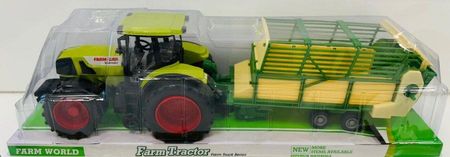 Zabawkowy traktor z dużą przyczepą dla chłopców 0216