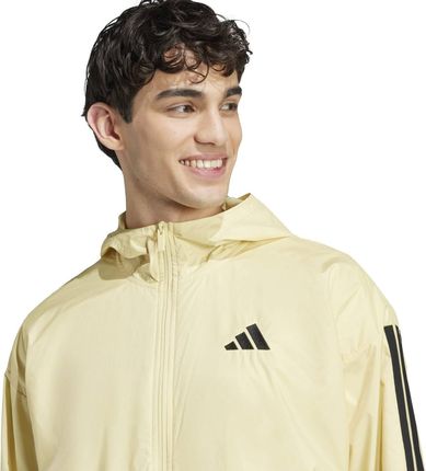 Kurtka wiatrówka męska adidas ESSENTIALS 3-STRIPES żółta IM7847 - zdjęcie 3