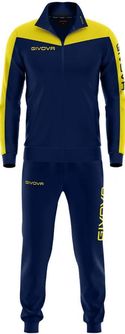 GIVOVA dres męski komplet spodnie i bluza TR036 niebieski, kolor: niebieski