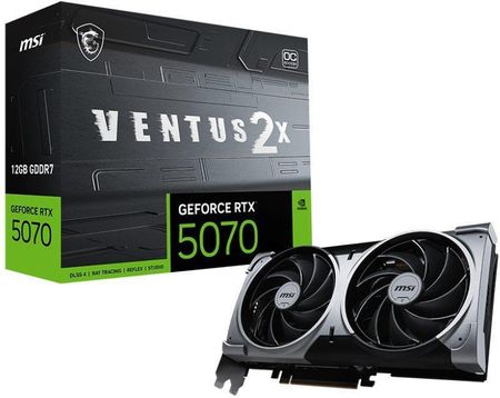 Msi Karta graficzna GeForce RTX 5070 Ventus 2X OC 12GB GDDR7