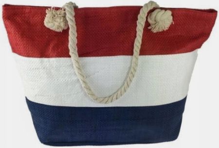 Torba PLAŻOWA torebka kolorowa marynistyczna zapinana na suwak