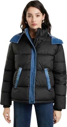 DESIGUAL Kurtka Kobiety Poliester Czarny GR57738 - Rozmiar: M