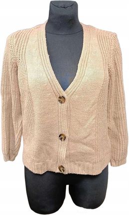 ASOS Kardigan Damski Dziergany Brązowy Oddychający Rozmiar 30