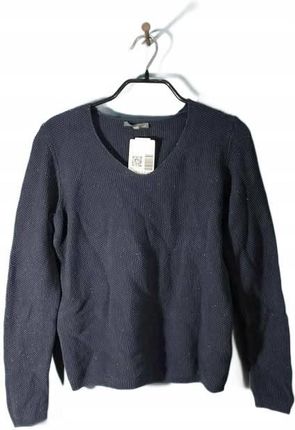 MONTEGO Sweter Damski Granatowy z Fioletowym Brokatem Rozmiar M