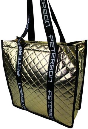 Torebka Damska Materiałowa Peterson PTN RSPV 003 ZŁOTA Na Suwak 40 x 41 x 15 [cm] - zdjęcie 2