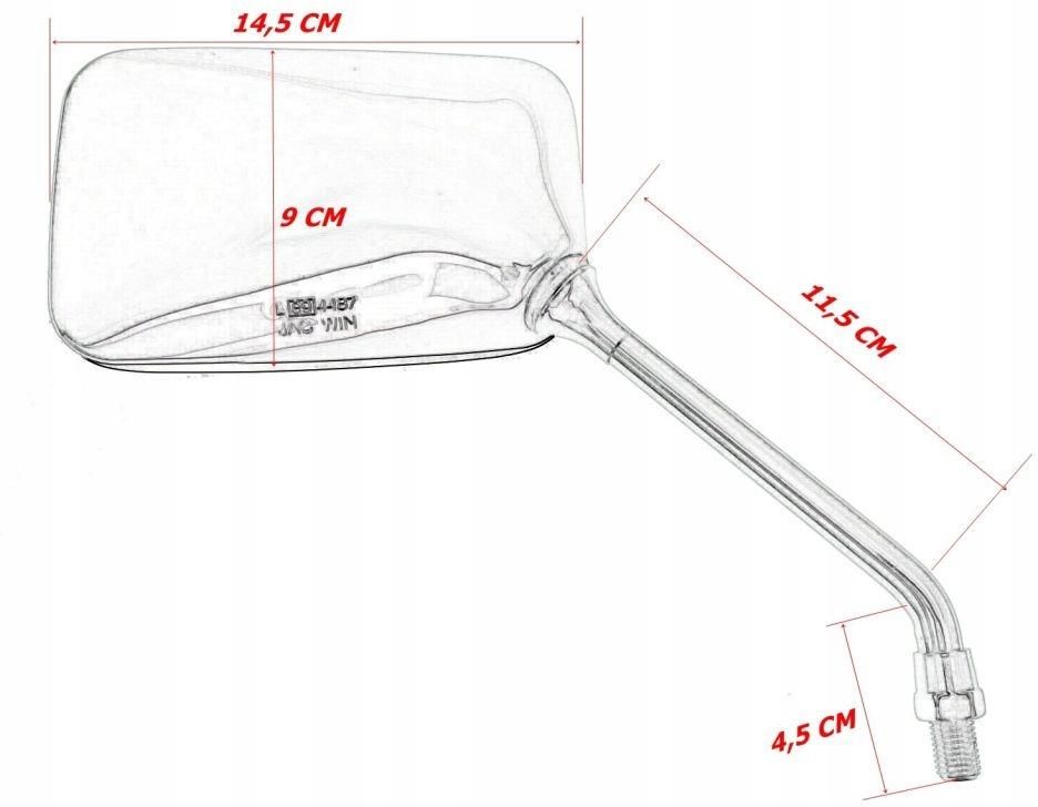 thumbnail image 2 of ItalyRacing Chrome Mirror Pair For Suzuki AN400, GZ125/250, Marauder, Intruder VL1500, VZ800 2 of 3