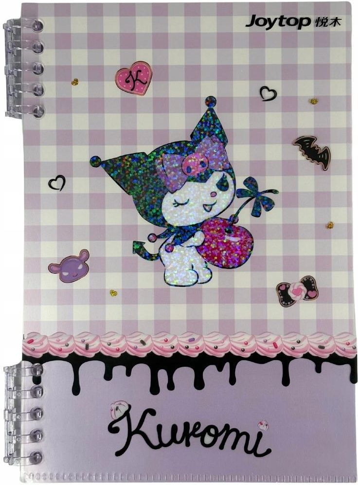 Kołozeszyt A5 W Linie Fioletowy Kuromi 36 Kartek Kawaii