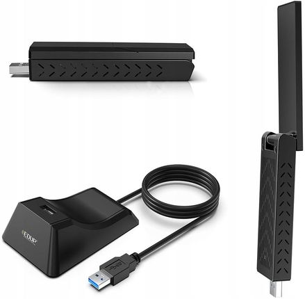 Karta sieciowa zewnętrzna bezprzewodowa EDUP WiFi 6 USB EP-AX1675GS - zdjęcie 3