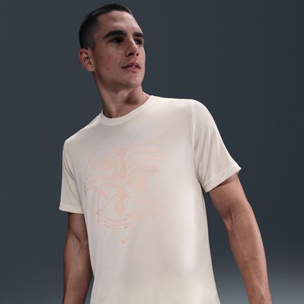 Męski T-shirt do koszykówki Dri-FIT Nike - Brązowy