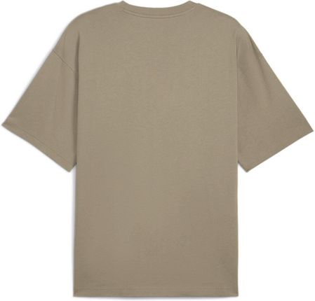 Koszulka męska Puma WARDROBE ESS OVERSIZED beżowa 62964683 - zdjęcie 2