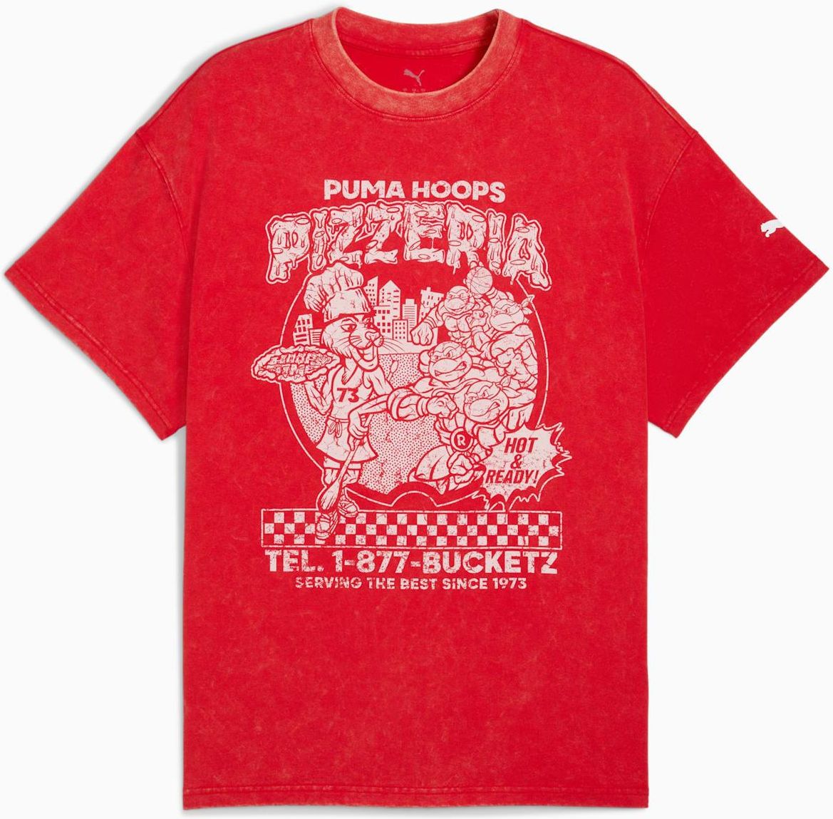 Koszulka męska Puma HOOPS X TMNT I czerwona 63092801 - Ceny