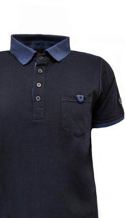 Koszulka polo męska tshirt sportowy z kołnierzem GRANAT 4XL - zdjęcie 4