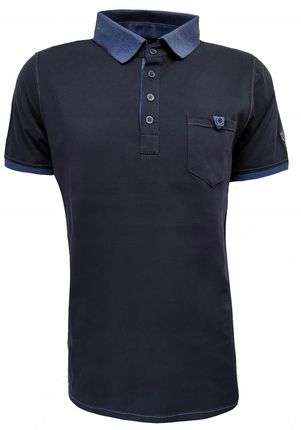 Koszulka polo męska tshirt sportowy z kołnierzem GRANAT 4XL - zdjęcie 2