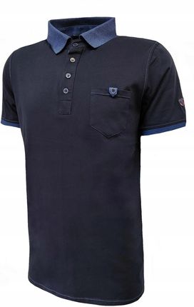 Koszulka polo męska tshirt sportowy z kołnierzem GRANAT 4XL - zdjęcie 3