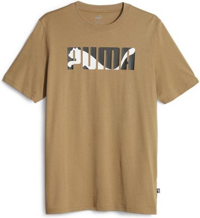 Koszulka męska Puma GRAPHICS WORDING brązowa 67718585