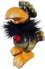 Zdjęcie Czarny Kruk W Kapeluszu Ceramiczna Figurka 13X9Cm - Trzcianka