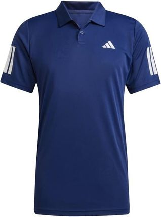 Koszulka męska adidas  Club 3 Stripes Polo Dark Blue M