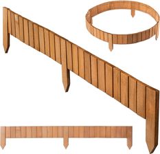 Kadax Płotek Drewniany Rollborder Ansjo Obrzeże 115x10cm Dąb 39973