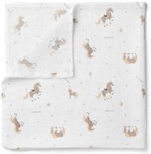 Zdjęcie Lullalove Otulacz muślinowy Konie 100 x 100 cm - Łowicz