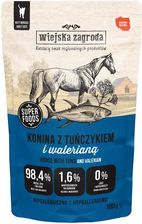 Wiejska Zagroda Bezzbożowa Mokra Karma Dla Kota Konina Z Tuńczykiem I Walerianą 100G