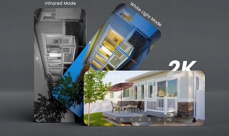 Iegeek Kamera Solarna Zewnętrzna Ip Wifi Obrotowa Fhd 2K 3Mpx 4X Zoom Na Baterie - zdjęcie 3