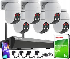 Ezviz Zestaw Monitoringu Wifi 6X C8C 2K+ 4Mp Detekcja Rejestrator 8 Kanałów